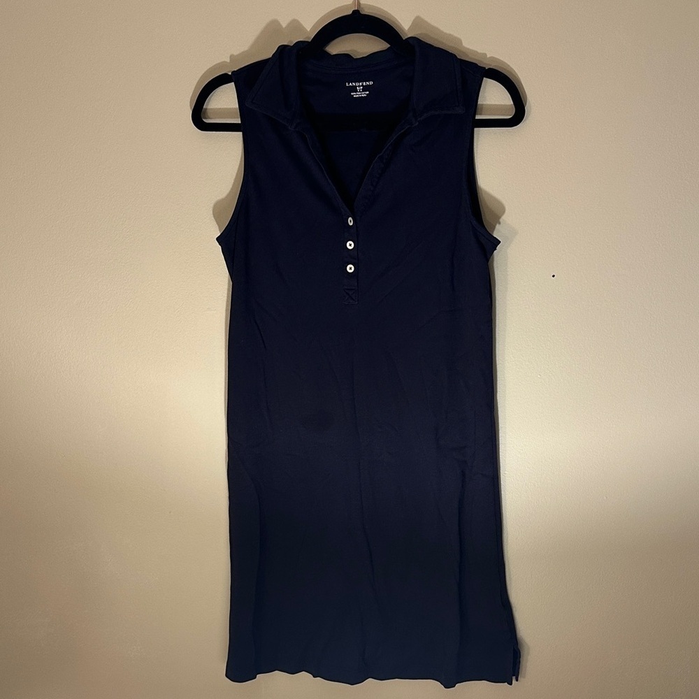 Lands' End Dark Blue Cotton dress